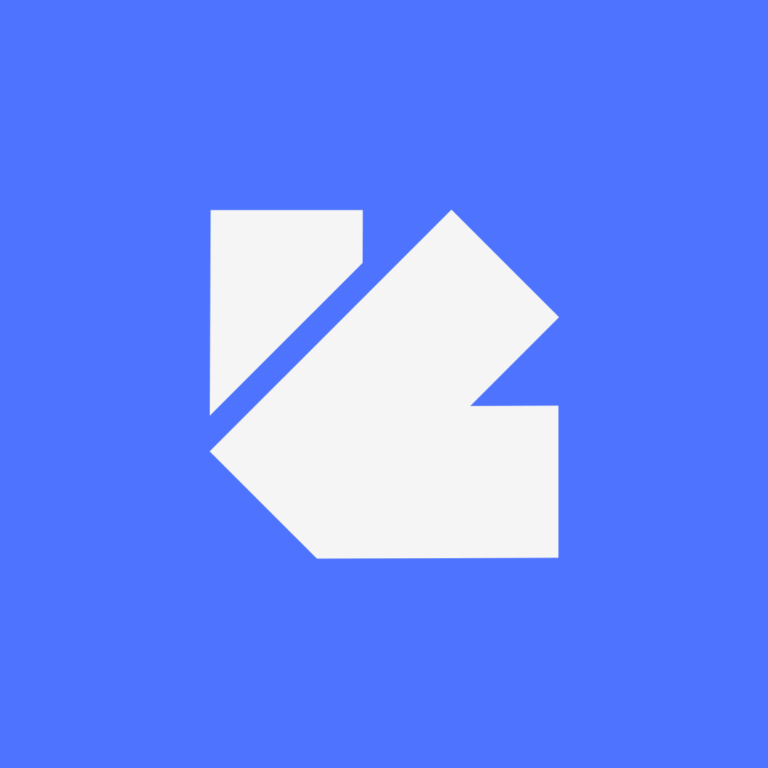 Logotipo Agência de marketing branca de fundo azul