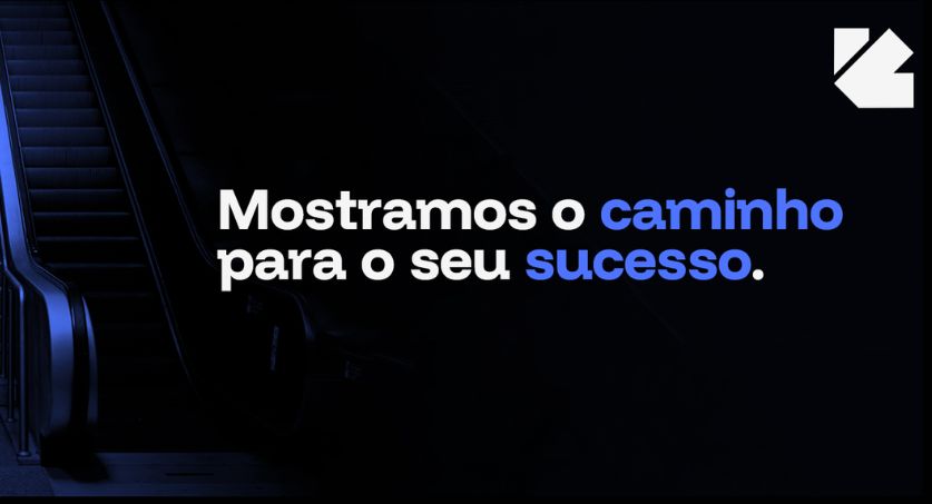 Banner com slogan "mostramos o sucesso para o seu negócio" da Lidway agência de marketing em Florianópolis