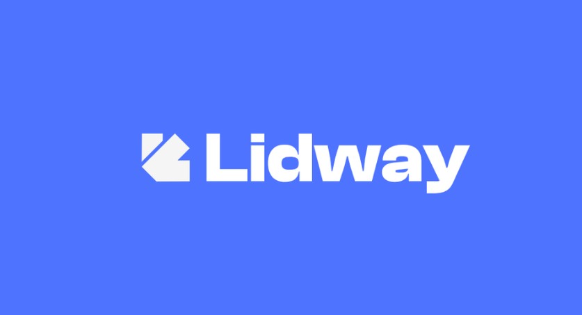Logo Lidway branca com fundo em azul para apresentar a aplicaÇão do storytelling na agência de marketing digital